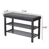 Shoe Bench With Cushion, Storage Seat For Entryway
