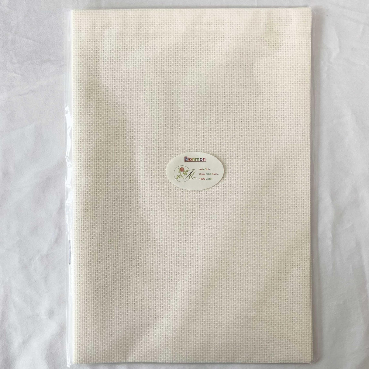 Aida Cloth 14 Count Cross Stitch Fabric,19×28inch (14CT, Off White) Donmon