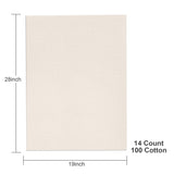 Aida Cloth 14 Count Cross Stitch Fabric,19×28inch (14CT, Off White) Donmon
