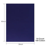 Aida Cloth 14 Count Cross Stitch Fabric,60×39inch (14CT,Navy) Donmon