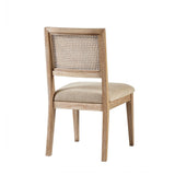 Armless Dining Chair with Cane Back and Tapered Wood Legs - Set of 2
