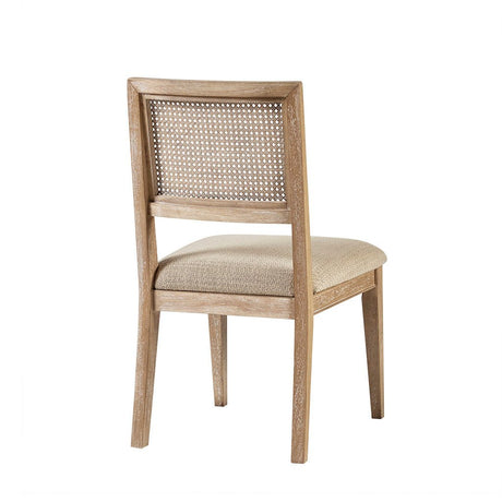 Armless Dining Chair with Cane Back and Tapered Wood Legs - Set of 2 HouseOfZazla