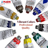 Art Canvas Paint Set 22-Piece Canvas Acrylic Kit with Wood Easel, 8X10 Inch Canvases, 12 Non Toxic Washable Paints, 5 Brushes, Palette WoodArtSupply