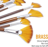 Artist Paint Brushes Set 9Pcs Soft Anti-Shedding Nylon Hair Wood Long Handle for Acrylic Watercolor Oil Gouche Painting WoodArtSupply