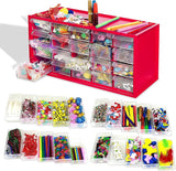 Arts & Crafts Supplies Center for Kids Craft Supplies Kit Complete 20 Filled Drawers of Craft Materials WoodArtSupply