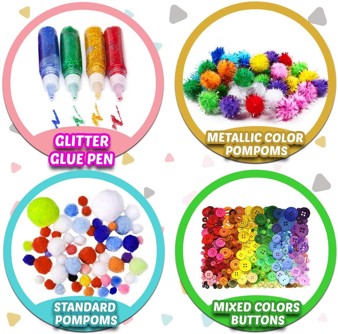 Arts and Crafts Supplies for Kids - Craft Art Supply Kit D.I.Y. Crafting School Kindergarten Supplies WoodArtSupply