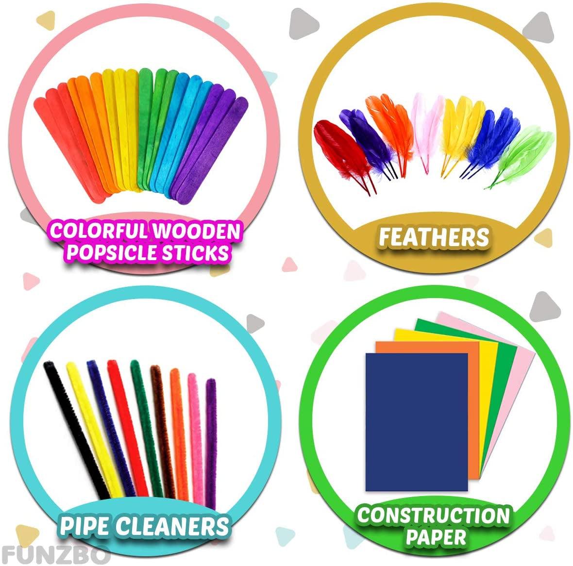 Arts and Crafts Supplies for Kids - Craft Art Supply Kit D.I.Y. Crafting School Kindergarten Supplies WoodArtSupply