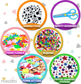 Arts and Crafts Supplies for Kids - Craft Art Supply Kit D.I.Y. Crafting School Kindergarten Supplies WoodArtSupply