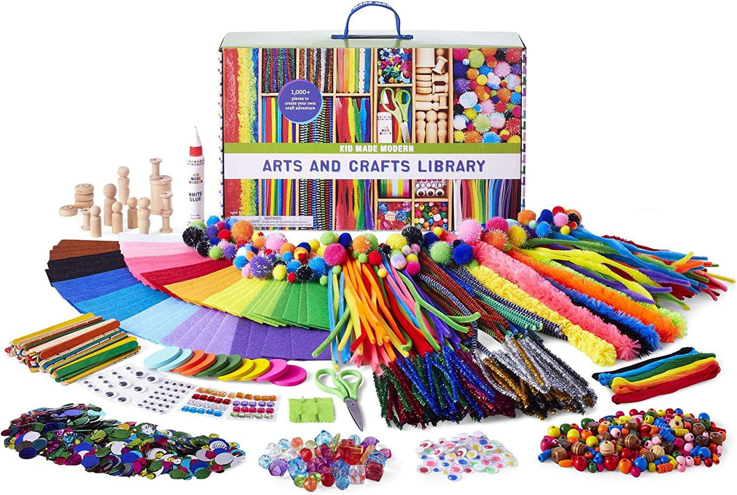 Arts & Crafts Supply Library Craft Supplies Learning Activities Kids Brain Boosting Crafting Kit Coloring Kit - WoodArtSupply