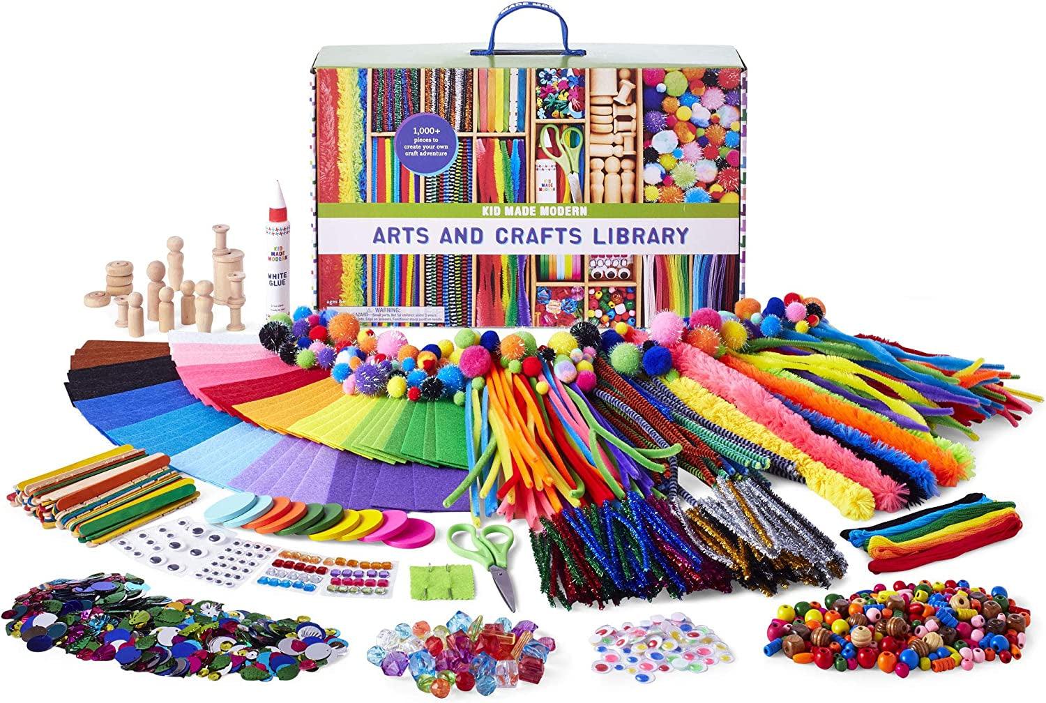 Arts & Crafts Supply Library Craft Supplies Learning Activities Kids Brain  Boosting Crafting Kit Coloring Kit