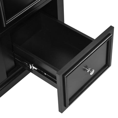 Bathroom Vanity With Sink, Modern Elegant Bathroom Storage Cabinet With 3 Drawers And Adjustable Shelves, Freestanding Vanity Set With Mirror Cabinet, Single Sink Bathroom Vanity HouseOfZazla