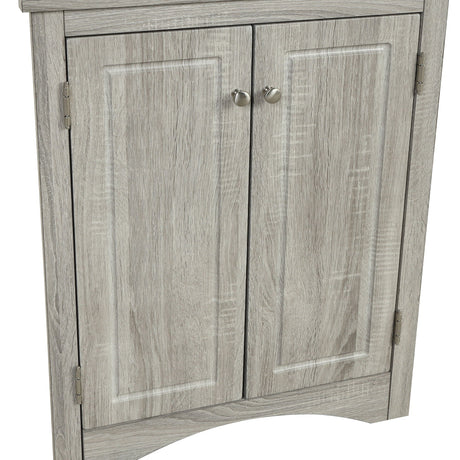 Triangle Bathroom Storage Cabinet With Adjustable Shelves, Freestanding Floor Cabinet For Home Kitchen HouseOfZazla