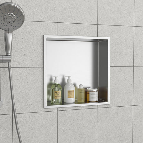 Stainless Steel Shower Niche With Seamless Design For Bathroom Storage HouseOfZazla