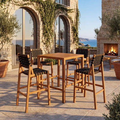30.5 Inch Seat Height Outdoor Acacia Solid Wood Patio Furniture Set