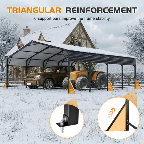 20'x20' Galvanated Steel Carport Canopy HouseOfZazla