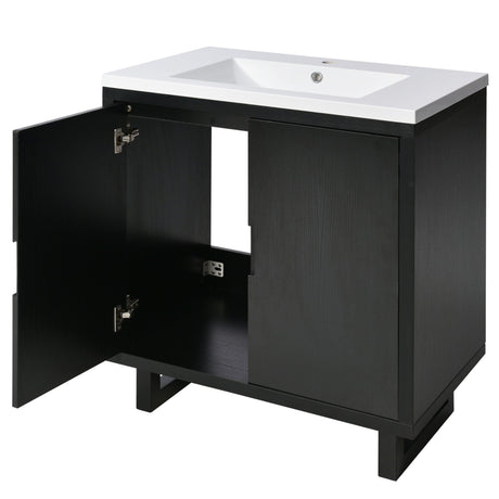 Bathroom Vanity Set With Sink, Combo Cabinet, Bathroom Storage Cabinet, Solid Wood Frame HouseOfZazla
