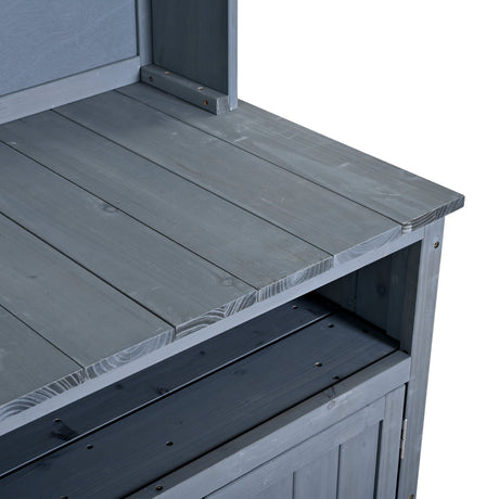 TOPMAX Large Fir Wood Potting Bench with Hutch and Storage HouseOfZazla
