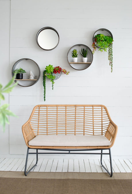 Farmhouse Round Metal Wall Planter (Set of 5) - Gray HouseOfZazla