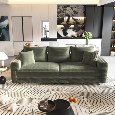 4 Seat Modern Comfy Upholstered Sofa Cloud Couch HouseOfZazla