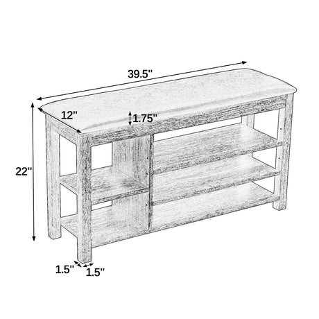 Height-Adjustable Shoe-Changing Bench HouseOfZazla