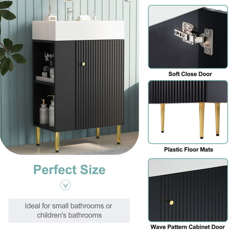 Bathroom Vanity, Combo Cabinet, Bathroom Storage Cabinet, Single Ceramic Sink HouseOfZazla