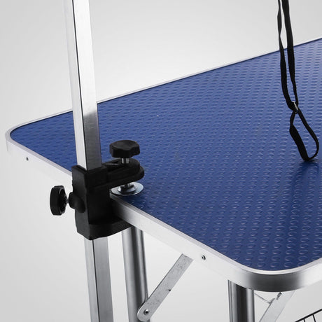 Large Size Grooming Table For Pet Dog And Cat With Adjustable Arm And Clamps Large Heavy Duty Animal Grooming Table - Blue HouseOfZazla