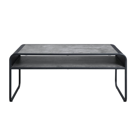 Raziela Concrete Coffee Table - Black / Gray HouseOfZazla