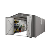 Outdoor Storage Shed With Lockable Doors