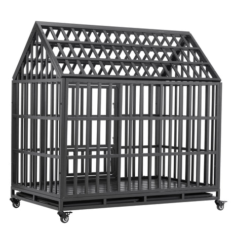 Heavy Duty Dog Crate Lockable Wheels HouseOfZazla