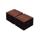 Interlocking Deck Tiles Striped Pattern Waterproof Brown HouseOfZazla