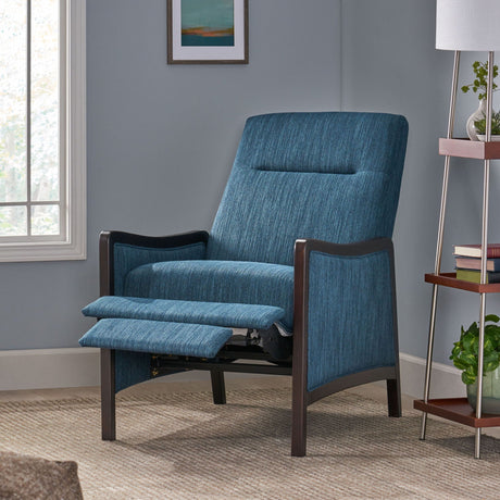 Drury Contemporary Fabric Upholstered Pushback Recliner HouseOfZazla
