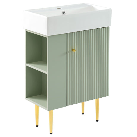 Bathroom Vanity, Combo Cabinet, Bathroom Storage Cabinet, Single Ceramic Sink HouseOfZazla