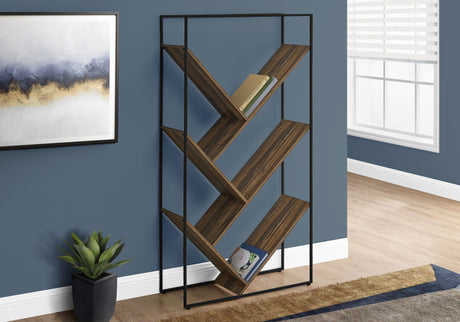 3-Tier Contemporary Bookshelf with Reclaimed Wood Finish HouseOfZazla