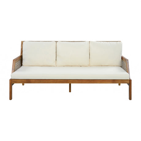 3 Piece Acacia Wood Patio Furniture Set with Coffee Table HouseOfZazla