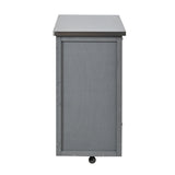 Outdoor Kitchen Island Fir Wood Prep Station with Stainless Steel Top