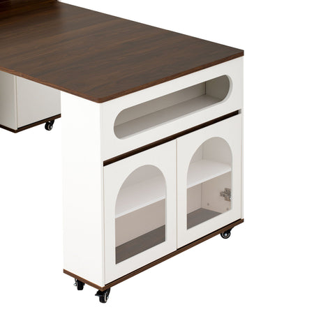 Extendable Dining Table With Folding Top, Rolling Kitchen Island With Drawers And Power Outlet HouseOfZazla