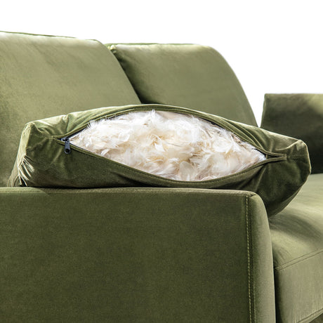 Pasadena - Wide Modern Farmhouse Accent Arm Chair - Olive Green HouseOfZazla
