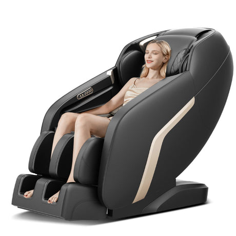 Massage Chair, Zero Gravity Shiatsu Massage Chairs Full Body And Recliner Sl-Track Massage Chair With Bluetooth Speaker, Anion, Thai Stretch, USB Charing, Heating And Foot Roller Massager - Black HouseOfZazla