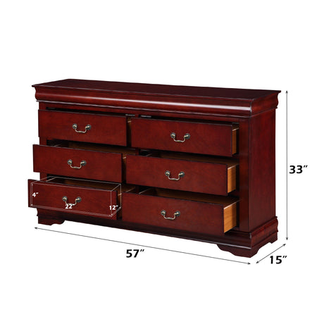 Louis Philippe - Bedroom Dresser, Sleek Design HouseOfZazla