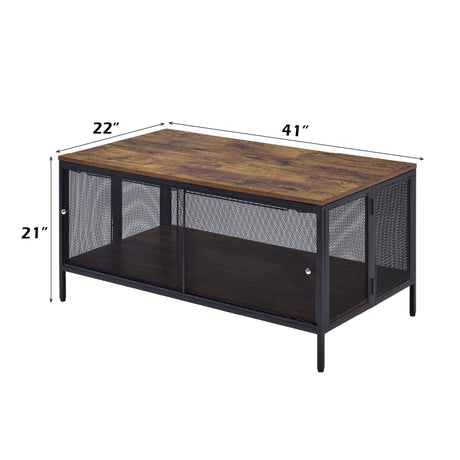 Winam - Coffee Table - Antique Oak / Black HouseOfZazla