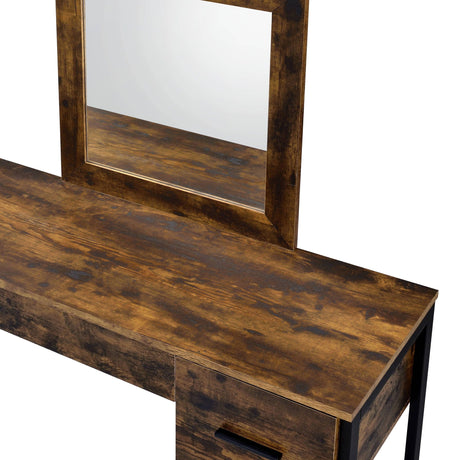 Juvanth Rustic Vanity Desk Mirror - Oak HouseOfZazla