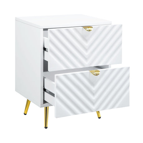 Gaines - High Gloss Nightstand HouseOfZazla