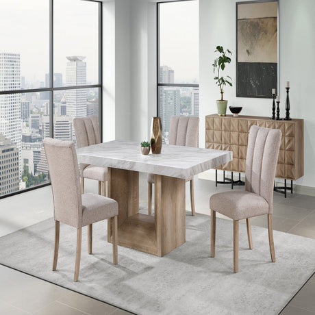 Sheena - 5 Pieces Dining Table Set With Chairs HouseOfZazla