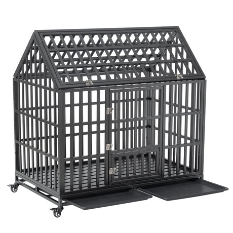 Heavy Duty Dog Crate Lockable Wheels HouseOfZazla