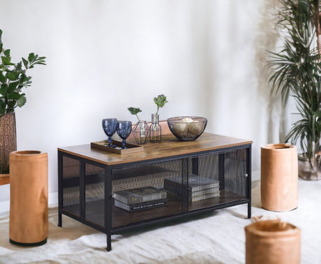 Winam - Coffee Table - Antique Oak / Black HouseOfZazla