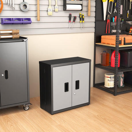 Metal Tool Garage Storage Cabinet with 2 Doors and Lock HouseOfZazla