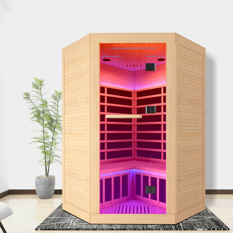 Canadian hemlock pentagonal double sauna HouseOfZazla
