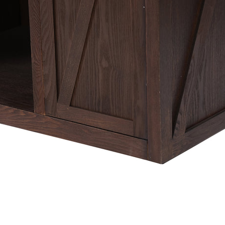 41.35"H Bar Table or Wine Cabinet - Brown Antique HouseOfZazla