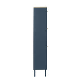 Modern Rattan 3 Door Shoe Rack Cabinet for Entryway