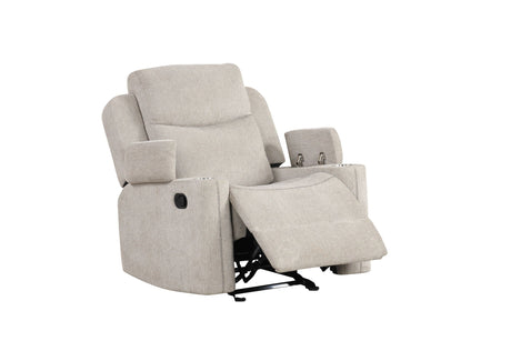 Galya Motion Glider Recliner - Light Gray HouseOfZazla